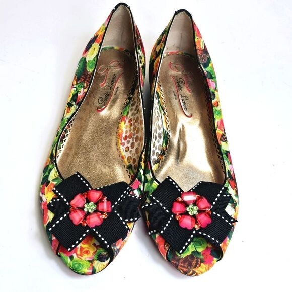 POETIC LICENCE WONDERFUL FABRIC LONDON FLATS SIZE 6 ANTHROPOLOGIE - Picture 3 of 8
